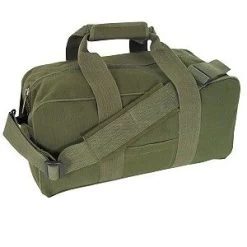 Military Style Canvas Olive Gear Bag W/ Lined Bottom