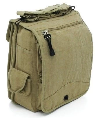 Olive Military M-51 Engineers Canvas Field Shoulder Bag 4 Olive Military M-51 Engineers Canvas Field Shoulder Bag - Image 2
