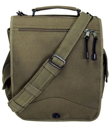 Olive Military M-51 Engineers Canvas Field Shoulder Bag 6 Olive Military M-51 Engineers Canvas Field Shoulder Bag - Image 4