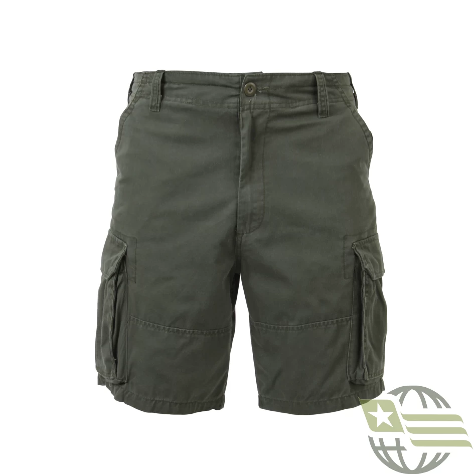 Olive Drab Vintage Paratrooper, Zipper Fly, 6 Pockets - Cargo Shorts 3 Olive Drab Vintage Paratrooper, Zipper Fly, 6 Pockets - Cargo Shorts