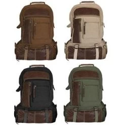 Vintage Cantabrian Excursion Rucksack W Leather Accents