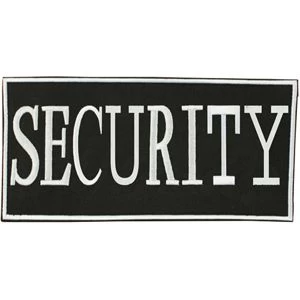 Security Back Patch - Black And White 3 Security Back Patch - Black And White