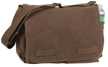 Brown Canvas Messenger Bag 4 Brown Canvas Messenger Bag - Image 2
