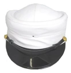 Female White Vinyl Service Cap