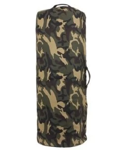 Camo Duffle Bag With Zipper