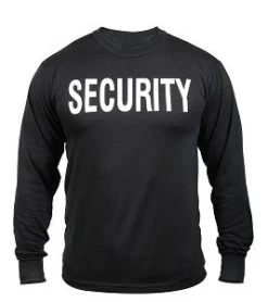 Long Sleeve Security T-Shirts - Double Sided