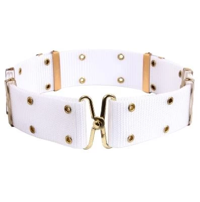 White GI Style Pistol Belt 3 White GI Style Pistol Belt