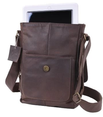 Brown Leather Military Tech Bag 4 Brown Leather Military Tech Bag - Image 2