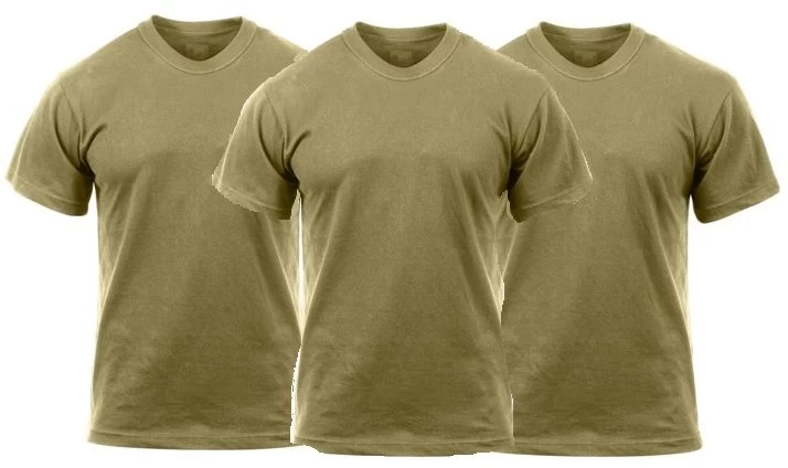 New Army Regulation Coyote Tan T-Shirt 3-Pack 3 New Army Regulation Coyote Tan T-Shirt 3-Pack