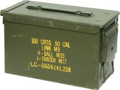 US GI Military Surplus .50 Cal. Ammo Box - 5.56 Can