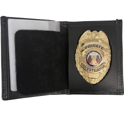 Compact Bi-Fold ID Case With Recessed Badge Cutout - 0002