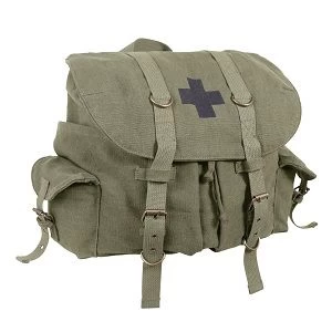 Army Green Vintage Backpack W/Medic Cross 4 Army Green Vintage Backpack W/Medic Cross - Image 2