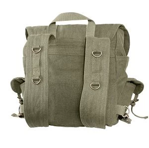 Army Green Vintage Backpack W/Medic Cross 6 Army Green Vintage Backpack W/Medic Cross - Image 4