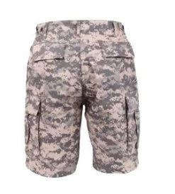 ACU Digital Camo, Button Fly, Adjustable Waist Tabs - BDU Shorts -GI - Army Issue Surplus Store acu digital camo bdu shorts back 1