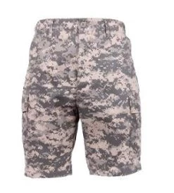 ACU Digital Camo, Button Fly, Adjustable Waist Tabs - BDU Shorts