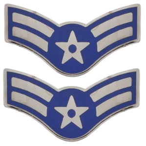 Air Force E-3 Airman First Class Metal Chevron Rank Insignia 3 Air Force E-3 Airman First Class Metal Chevron Rank Insignia