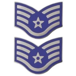 Air Force E-5 Staff Sergeant Metal Chevron Rank Insignia