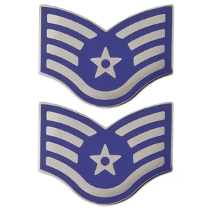 Air Force E-5 Staff Sergeant Metal Chevron Rank Insignia 3 Air Force E-5 Staff Sergeant Metal Chevron Rank Insignia