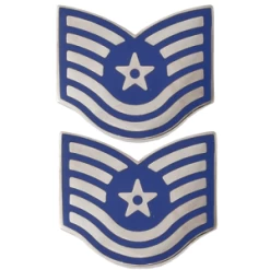 Air Force E-6 Technical Sergeant Metal Chevron Rank Insignia