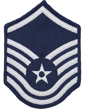 Air Force Chevron Blue And Silver (Pair) Master Sergeant 4 Air Force Chevron Blue And Silver (Pair) Master Sergeant - Image 2