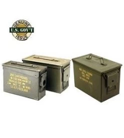 US GI Military Surplus Ammo Can Combo #3 - Saw Box, 50 Cal Can, 30 Cal Can