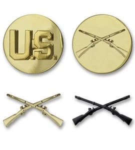 Army Infantry Branch Insignia - Officer And Enlisted 3 Army Infantry Branch Insignia - Officer And Enlisted