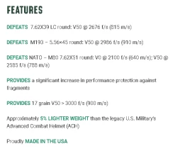 Armor Source Aire EX Rifle Rated Helmet -GI - Army Issue Surplus Store as 600 ex features 3