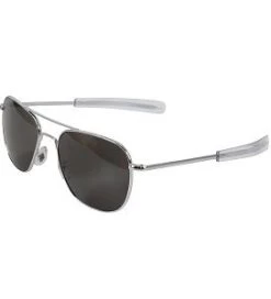 AO Eyewear Original Pilots Sunglasses Silver 52MM 8 AO Eyewear Original Pilots Sunglasses Silver 52MM -GI - Army Issue Surplus Store aviator silver 52mm 1