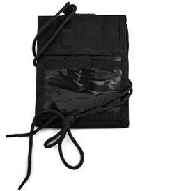 Vertical Neck ID Holder -GI - Army Issue Surplus Store black vertical neck id holder