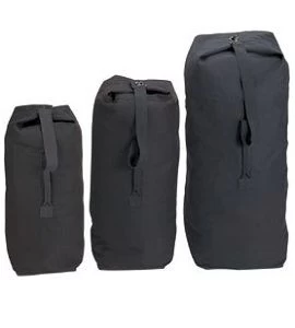 Top Load Black Canvas Duffel Bag With Shoulder Strap- Heavyweight Sport Duffle 3 Top Load Black Canvas Duffel Bag With Shoulder Strap- Heavyweight Sport Duffle