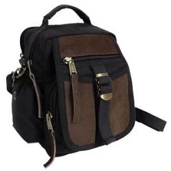 Canvas & Leather Travel Shoulder Bag -GI - Army Issue Surplus Store canvas leather shoulder bag 2836