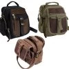 Canvas & Leather Travel Shoulder Bag -GI - Army Issue Surplus Store canvas leather shoulder bag 2836 a