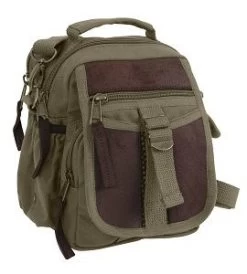 Canvas & Leather Travel Shoulder Bag -GI - Army Issue Surplus Store canvas leather shoulder bag