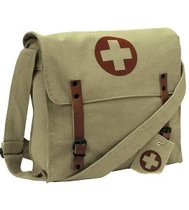 Military Vintage Canvas Medic Bag W/Medics Cross Symbol 6 Military Vintage Canvas Medic Bag W/Medics Cross Symbol - Image 4