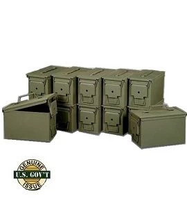12 Pack Good Condition 5.56 Ammo Can - 50 Cal. 3 12 Pack Good Condition 5.56 Ammo Can - 50 Cal.
