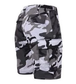 City Camo, Adjustable Waist Tabs, 6 Pockets, Button Fly - BDU Shorts 11 City Camo, Adjustable Waist Tabs, 6 Pockets, Button Fly - BDU Shorts -GI - Army Issue Surplus Store city camo shorts side
