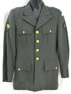 Mens Army Dress Green Uniform Jacket