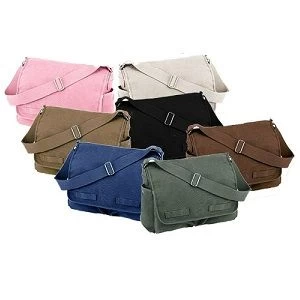 Classic HW Cotton Canvas Messenger Bag 14 Classic HW Cotton Canvas Messenger Bag - Image 12