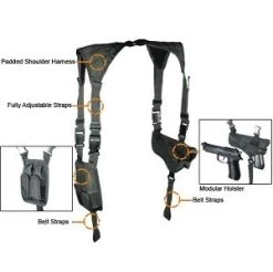 Condor Horizontal Shoulder Holster With Harness And Ammo Pouch 15 Condor Horizontal Shoulder Holster With Harness And Ammo Pouch -GI - Army Issue Surplus Store deluxe universal horizontal shoulder holster