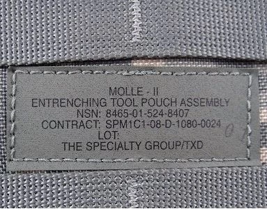 US GI Military Issue ACU Molle Carrier Entrenching Tool Pouch 4 US GI Military Issue ACU Molle Carrier Entrenching Tool Pouch - Image 2