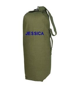 Heavy Duty Embroidered Canvas Duffel Bag W/Backpack Straps 3 Heavy Duty Embroidered Canvas Duffel Bag W/Backpack Straps - Image 2