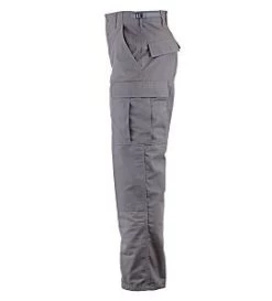 Light Grey Poly Cotton Ripstop Fatigue Pants