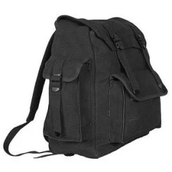 Heavyweight Cotton Canvas Hiker's Rucksack Backpack -GI - Army Issue Surplus Store hikers rucksack black