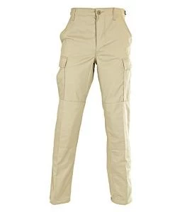 Khaki Poly Cotton Battle Ripstop BDU Pants 4 Khaki Poly Cotton Battle Ripstop BDU Pants - Image 2