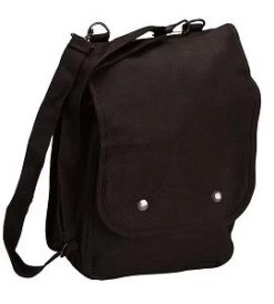 Military Canvas Map Bag W/ Adjustable Shoulder Strap -GI - Army Issue Surplus Store map bag black