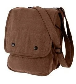 Military Canvas Map Bag W/ Adjustable Shoulder Strap -GI - Army Issue Surplus Store map bag brown