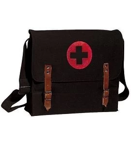 Military Vintage Canvas Medic Bag W/Medics Cross Symbol 5 Military Vintage Canvas Medic Bag W/Medics Cross Symbol - Image 3