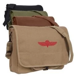 Military HW Canvas Israeli Paratrooper Messenger Bag
