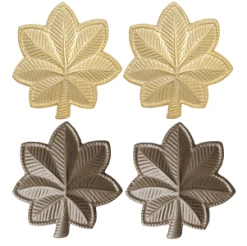 US Army Major Collar Brass Insignia Pins Oak Leaves