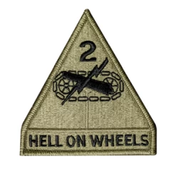 US Army 2nd Armor Division Patch W/Hook Fastener - Multicam/OCP